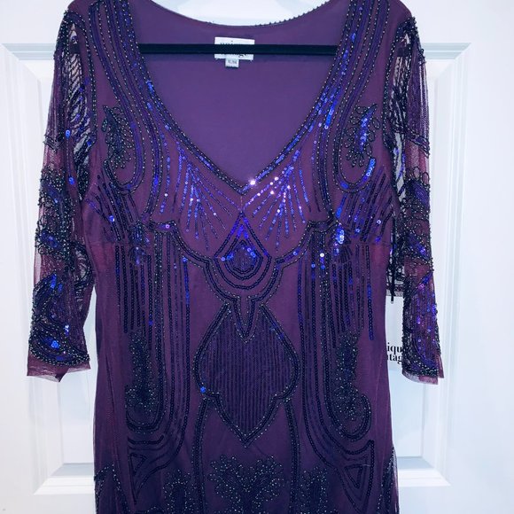 💃 Unique Vintage Sequin Margaux Fringe Dress NWT 🎉HOST PICK✨ - Picture 4 of 16
